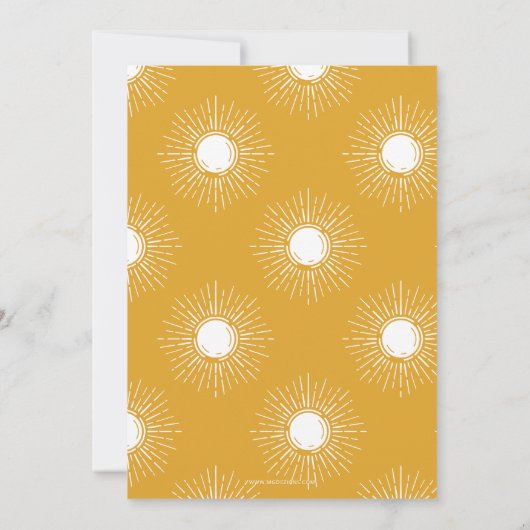 Hier komt de zoon retro boy baby shower kaart (Achterkant)