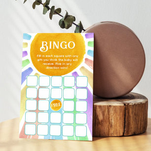 Hier komt de zoon Retro Boys Baby shower Bingo