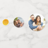 Hier komt de zoon Retro Boys Baby shower foto Confetti (Achterkanten)