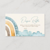 Hier komt de zoon Retro luier Raffle Informatiekaartje (Voorkant)