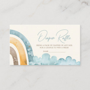 Hier komt de zoon Retro luier Raffle Informatiekaartje