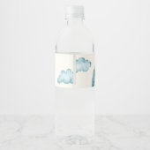 Hier komt de zoon Retro Waterfles Etiket (Achterkant)