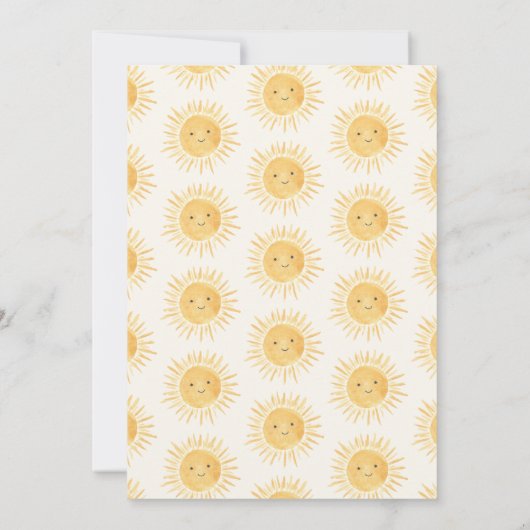 Hier komt de zoon Schattige Baby shower Kaart (Achterkant)