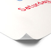 Hier komt de zoon Schattige retro Baby shower welk Poster (Hoek)