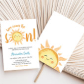 Hier komt de Zoon Schattige Zon Baby shower Kaart