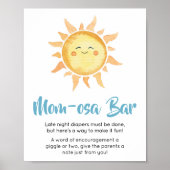Hier komt de zoon Schattige zon moeder osa bar Poster (Voorkant)