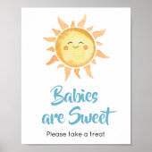 Hier komt de Zoon Schattige Zonnebaby's zijn Zoet Poster (Voorkant)