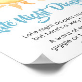 Hier komt de zoon Schattigee zon late night luiers Poster (Hoek)