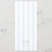 Hier Komt De Zoon Strepen Baby Shower Menu (Achterkant)