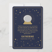 Hier komt de zoon | Sun Tarot Baby shower Bedankkaart (Achterkant)