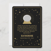 Hier komt de zoon | Sun Tarot Baby shower Bedankkaart (Achterkant)