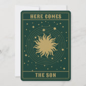 Hier komt de zoon | Sun Tarot Baby shower Kaart (Voorkant)