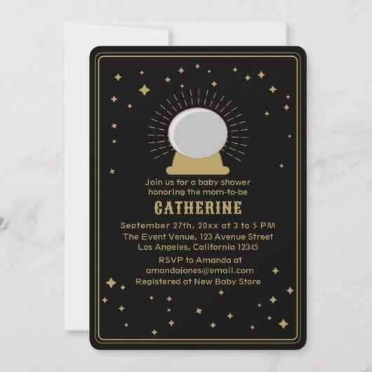 Hier komt de zoon | Sun Tarot Baby shower Kaart (Achterkant)