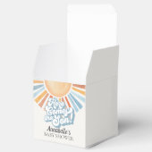 Hier komt de zoon Sunshine Boy Baby shower gunst Bedankdoosjes (Geopend)