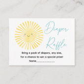 Hier komt de zoon Sunshine Luier Raffle Informatiekaartje (Voorkant)