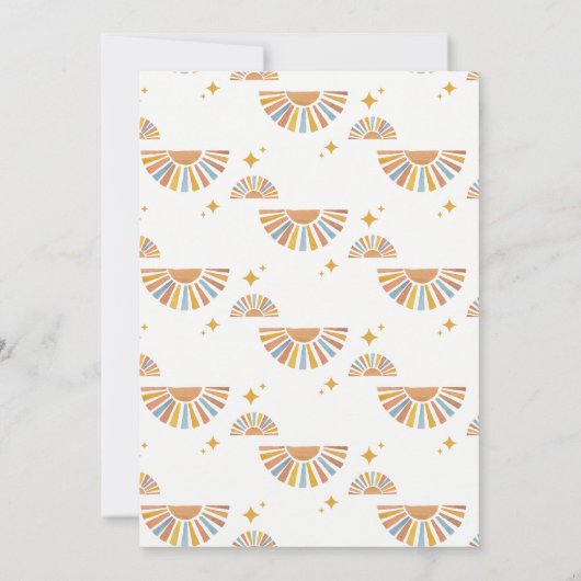 Hier komt de zoon - Uitnodiging voor baby shower (Achterkant)