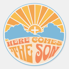 Hier komt de Zoon van God (Jezus) Ronde Sticker