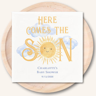 Hier Komt De Zoon Zon Baby Shower Servet