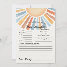 Hier Komt de Zoon Zonneschijn Advies voor Baby Kaa Kaart