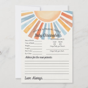 Hier Komt de Zoon Zonneschijn Advies voor Baby Kaa Kaart