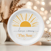 Hier komt de zoontverjaardag papieren bordje