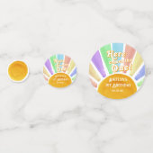 Hier komt die! Retro Boho Sun 1e verjaardag Confetti (Voorkanten)