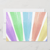 Hier komt die! Retro Sun 1e Verjaardag Foto Kaart (Achterkant)