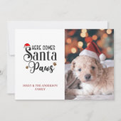 Hier komt een kerstfoto van de kerstman van de ker feestdagenkaart (Voorkant)