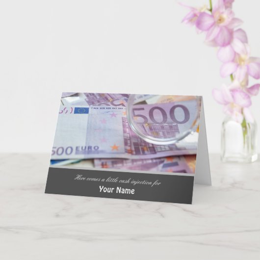 Hier komt een kleine injectie voor je geld! kaart (Orchidee)