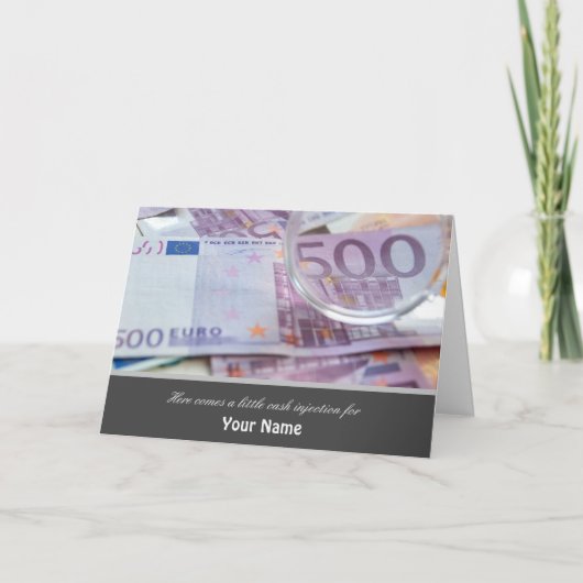 Hier komt een kleine injectie voor je geld! kaart (Voorkant)
