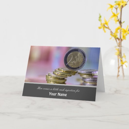 Hier komt een kleine injectie voor je geld! kaart (Gele Bloem)