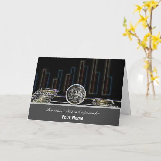 Hier komt een kleine injectie voor je geld! kaart (Gele Bloem)