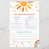 Hier komt het advies van Son Baby shower Predictio Flyer (Voorkant)