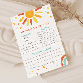 Hier komt het advies van Son Baby shower Predictio Flyer