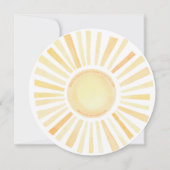 Hier komt het Baby shower Son Groovy Summer 70 s Kaart (Achterkant)