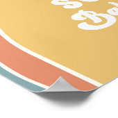 Hier komt het Baby shower Son Groovy Welkom Poster (Hoek)