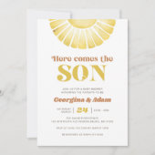 Hier komt het Baby shower Son Sunshine Boho Kaart (Voorkant)