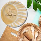 Hier komt het Baby shower Son Sunshine Yellow Ray Papieren Bordje