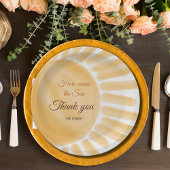 Hier komt het Baby shower Son Sunshine Yellow Ray Papieren Bordje