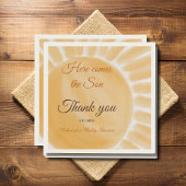 Hier komt het Baby shower Son Sunshine Yellow Ray Servet