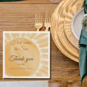 Hier komt het Baby shower Son Sunshine Yellow Ray Servet