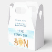 Hier komt het Baby shower van de jongen Bedankdoosjes (Geopend)