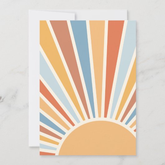 Hier komt het Baby shower van de jongen Kaart (Achterkant)