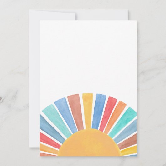 Hier komt het Baby shower van de jongen Kaart (Achterkant)