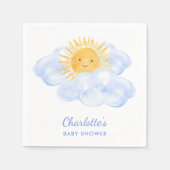 Hier komt het Baby shower van de jongen Servet (Voorkant)