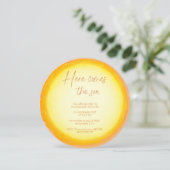 Hier komt het baby shower van de jongenszoon kaart (Staand voorkant)