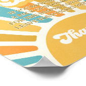 Hier komt het Baby shower van de Son Sun Diaper Ra Poster (Hoek)