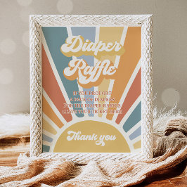 Hier komt het Baby shower van de Son Sun Diaper Ra Poster