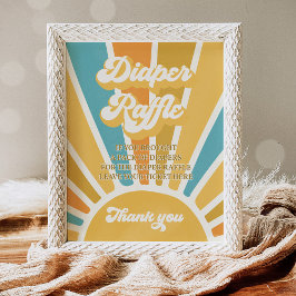 Hier komt het Baby shower van de Son Sun Diaper Ra Poster