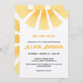 Hier komt het Baby shower van de zon Kaart (Voorkant / Achterkant)